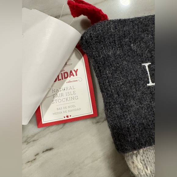 Pottery Barn Natural Fair Isle Stocking - Picture 3 of 3